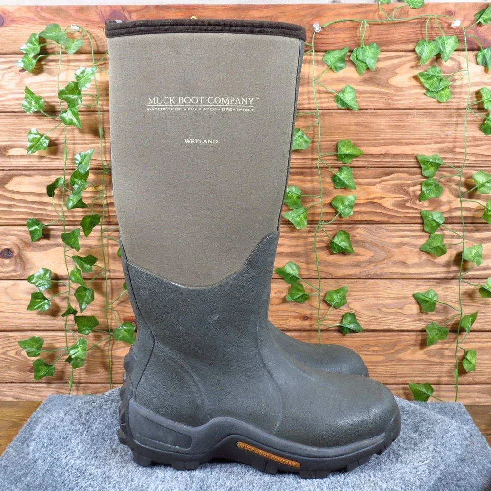 Muck Boot Company Wetland Men 7/7.5 Women 8/8.5 Hunting Fishing Boot Bark Brown